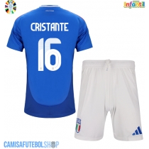 Camisa de time de futebol Itália Bryan Cristante #16 Replicas 1º Equipamento Infantil Europeu 2024 Manga Curta (+ Calças curtas)